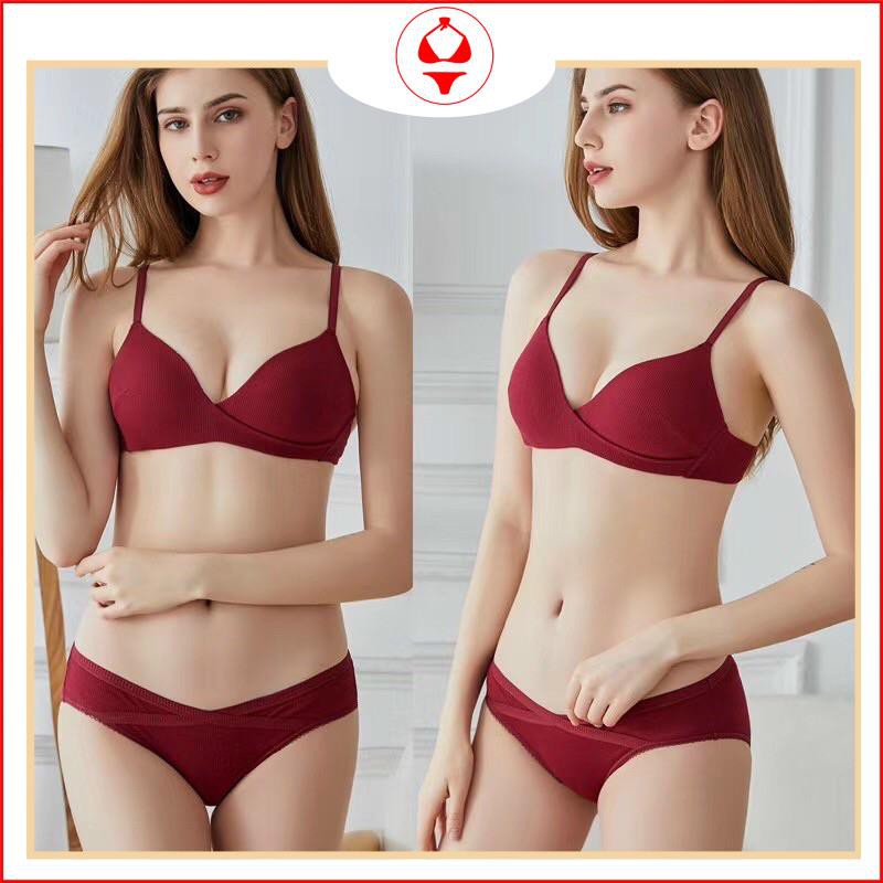 Bộ đồ lót ⚡FREESHIP⚡  set đồ lót cao cấp cotton tôn đang,nâng ngực ,mềm mại C230
