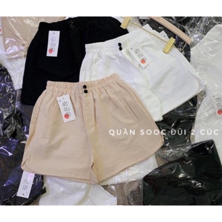 Quần đùi đũi 2 cúc. Quần short nữ.