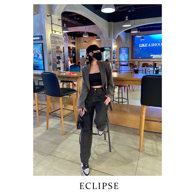 Áo Vest Oversize Eclipse 2 Hàng Cúc Dáng Rộng Oversize