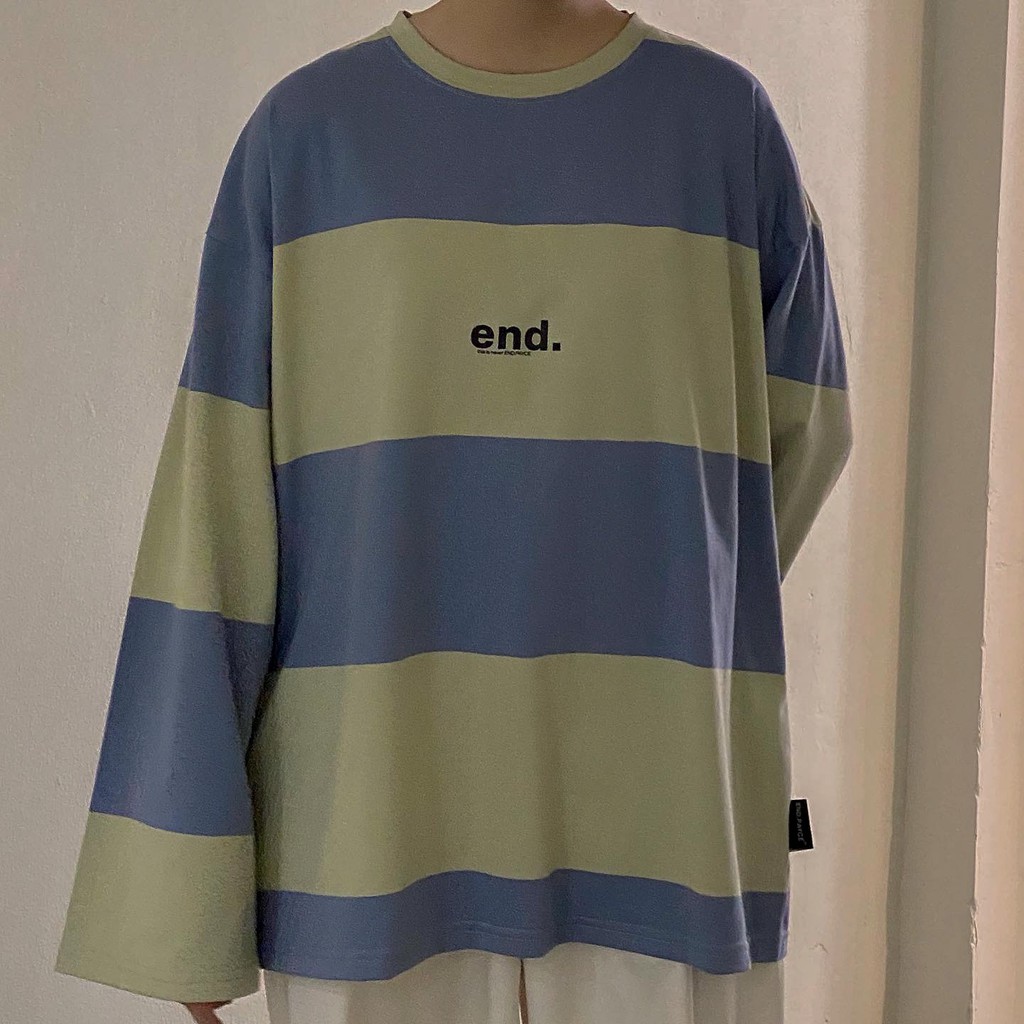 [Mã SKAMA06 giảm 8% tối đa 50K đơn 250K] Áo Tay Dài Sọc ( LONG SLEEVE - SAGE LIGHT/SKY DARK ) | BigBuy360 - bigbuy360.vn