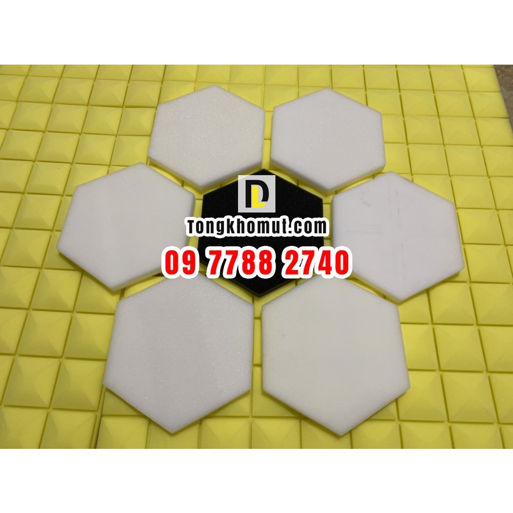 Mút tiêu âm, cách âm hình LỤC GIÁC trang trí siêu đẹp - dày 3cm