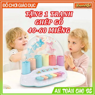 Đàn piano cho bé bắn ngôi sao_tặng tranh ghép gỗ 60 mảnh