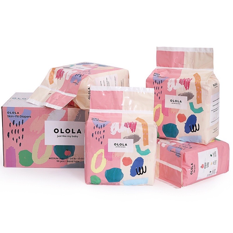 [KÈM QUÀ TẶNG] Tã/Bỉm Dán OLOLA Skin Fit Size M24 Hàn Quốc Cho Bé Từ 5-9kg, Mỏng Nhẹ, Mềm Thoáng, Thấm Hút Nhanh