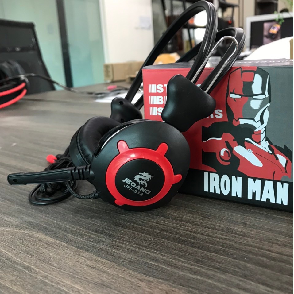 Tai nghe chụp tai game thủ có dây giá rẻ Jeqang JH 818 kèm mic -dc4415