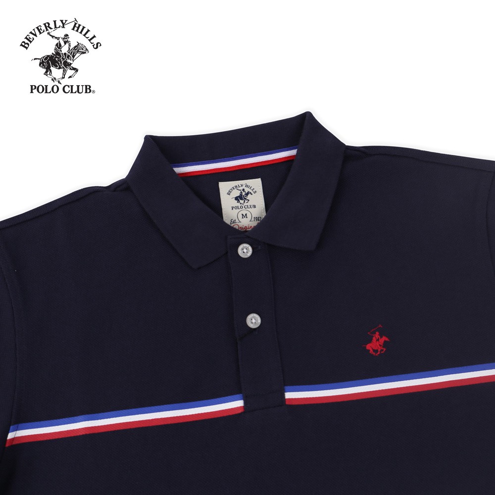 Beverly Hills Polo Club - Áo polo Ngắn tay Nam Regularfit Navy NV- BHPC PMRSS20TL097