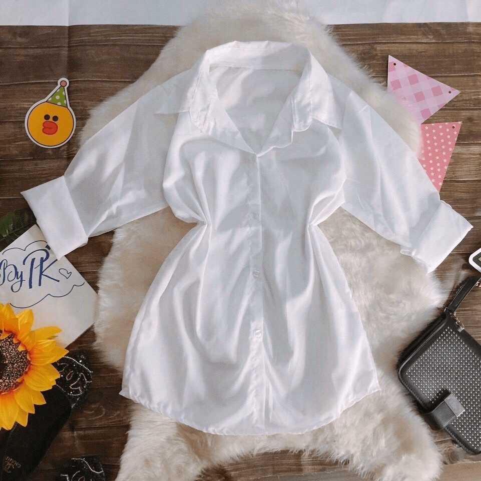 Áo Sơ Mi Nữ kiểu Tay Dài Cổ Bẻ 1 Túi Ngực Chất Lenin Thun Co Giãn Nhẹ Mặc Đẹp Thoải Mái [NEW UNISEX]