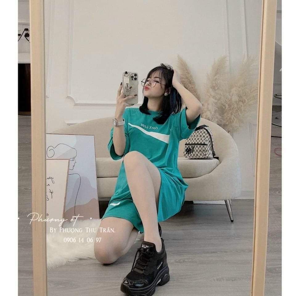 Bộ thun nữ chất cotton hot hit/Set áo thun tay lỡ quần short form rộng unisex chất liệu cotton cao cấp thấm hút mồ hôi