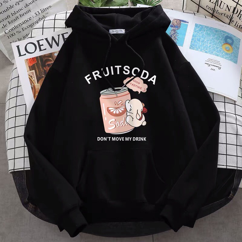 Áo hoodie mũ Soda, Áo nỉ Unisex from rộng, Chất nỉ ấm mặc không xù, thiết kế phong cách - MODY