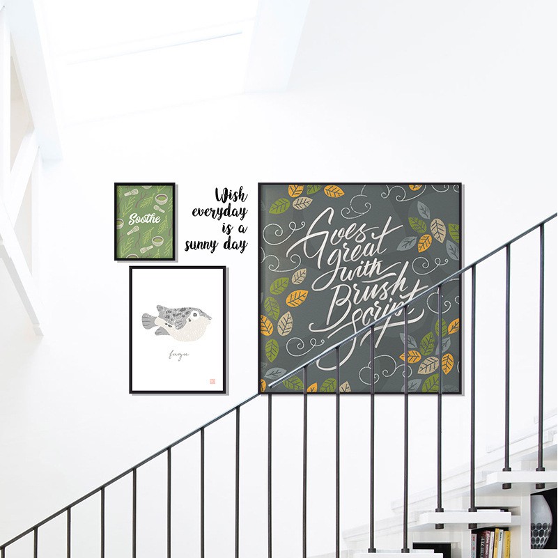 Decal dán tường - Giấy dán tường - khung tranh sunday - framedecals