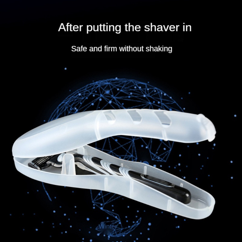 Hộp Đựng Bảo Vệ Dao Cạo Râu Bằng Nhựa Trong Suốt Tiện Dụng Mang Theo Du Lịch Cho Nam