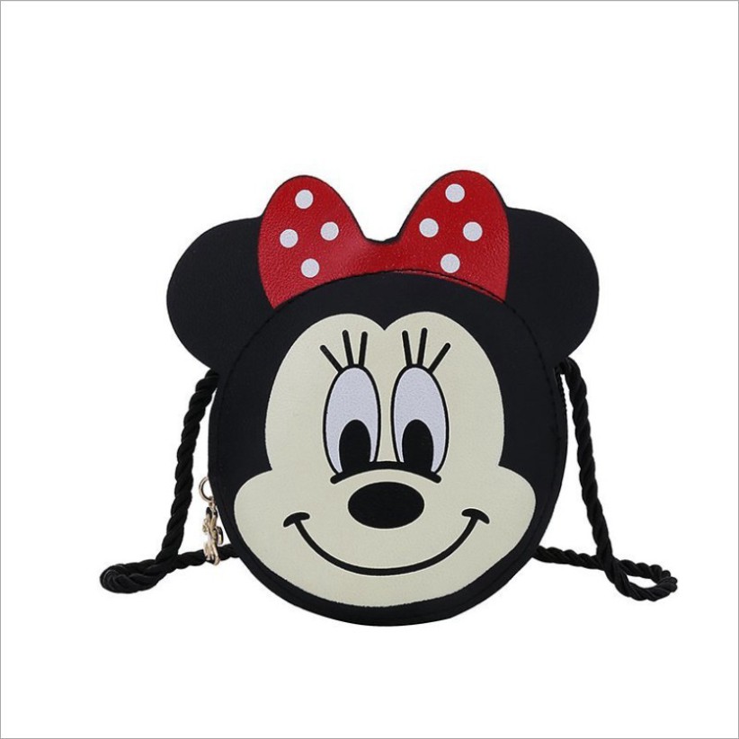 Túi đeo chéo Mickey Minnie vui vẻ yêu đời, chất liệu da PU cực kì đáng yêu