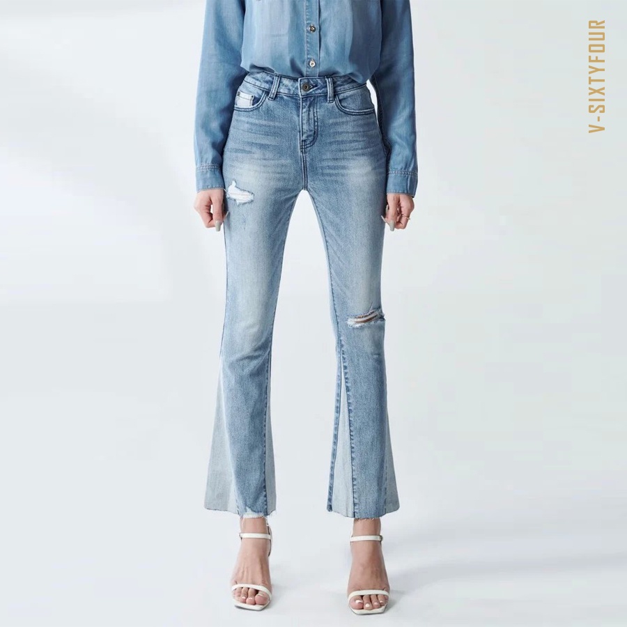 Quần Jeans Nữ Dáng Loe Cách Điệu V-SIXTYFOUR - 220WD2084F2950