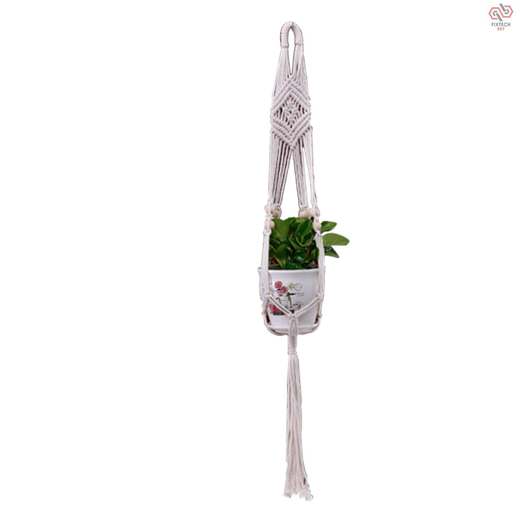 Macrame Plant Hanger Woven Decorative Flower Pot Holder Indoor Outdoor Hanging Planter Basket Handmade Cotton Rope Home Decor