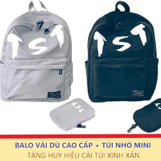 Balo thời trang vải dù nhẹ chống thấm tốt - cặp đi học Unisex - Tặng huy hiệu