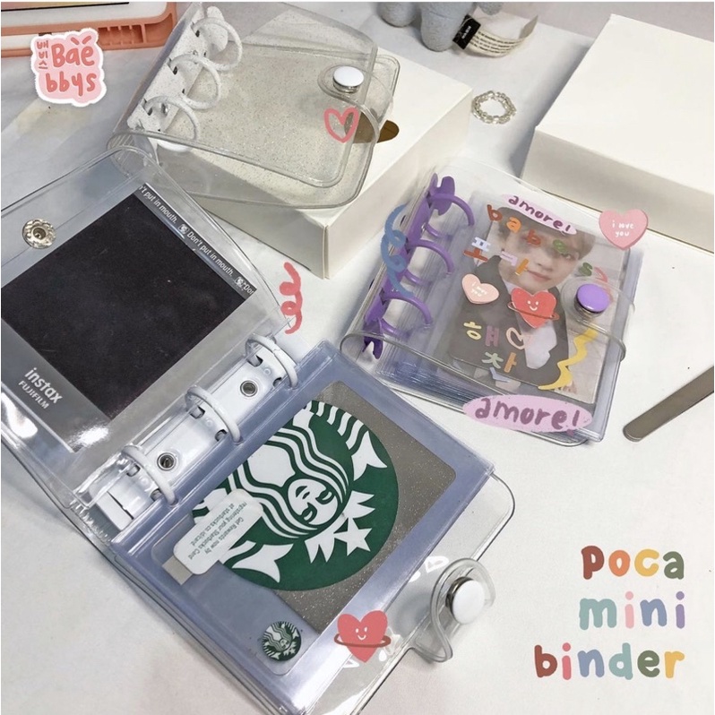 Mini Binder Bìa kim tuyến đựng card