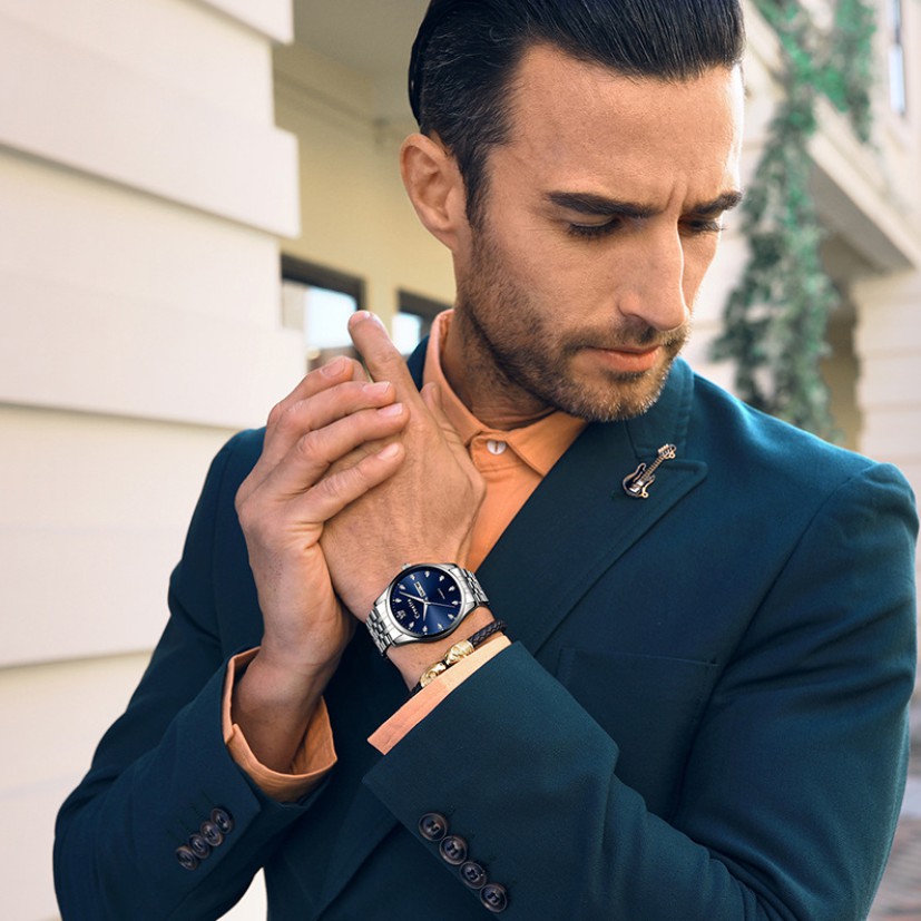 Đồng hồ nam Crnaira chính hãng, dây thép bền màu, xem được lịch, thứ, tuần tiện lợi, lên tay cực đẹp ( Mã: ACR01 ) | BigBuy360 - bigbuy360.vn