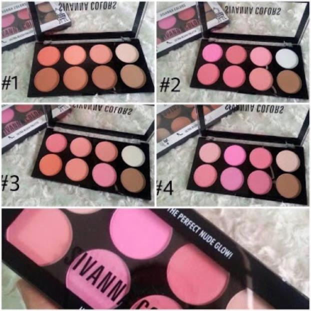 Set Má Hồng-Tạo Khối Sivanna Colors Ultra Blush Palette 8 Ô