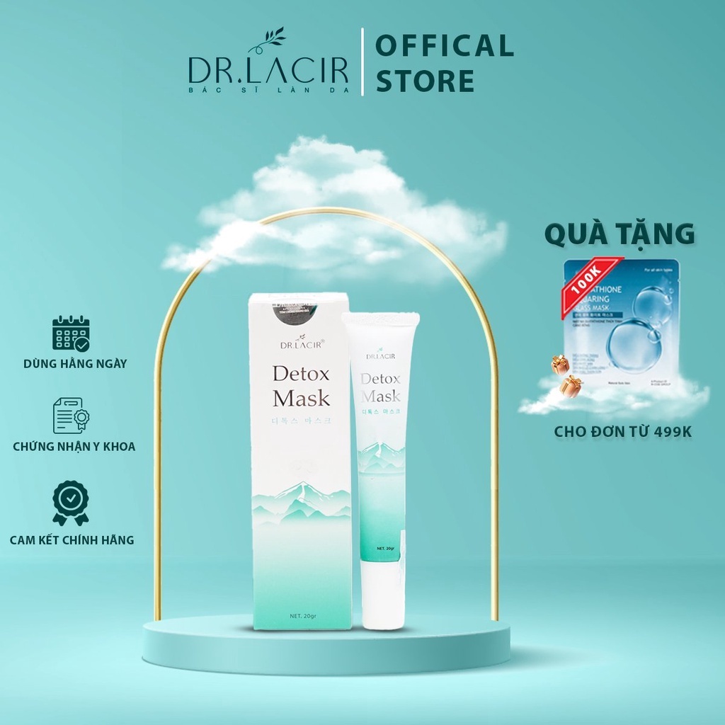 Mặt nạ Dr. Lacir Detox Mask mặt nạ cấp nước thải độc da mặt hiệu quả 20gr 60gr LM12