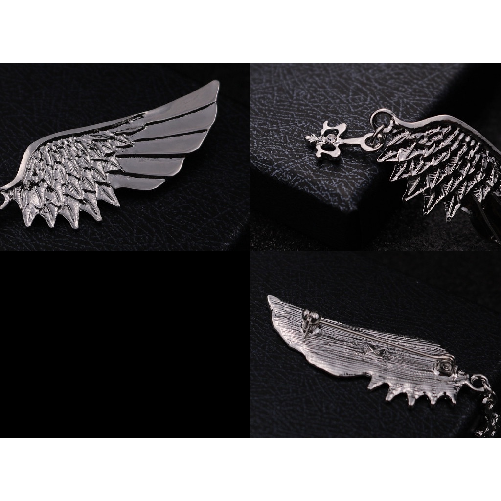 Ghim cài áo EFAN thiết kế cánh thiên thần phong cách Hàn Quốc thời trang dành cho nam