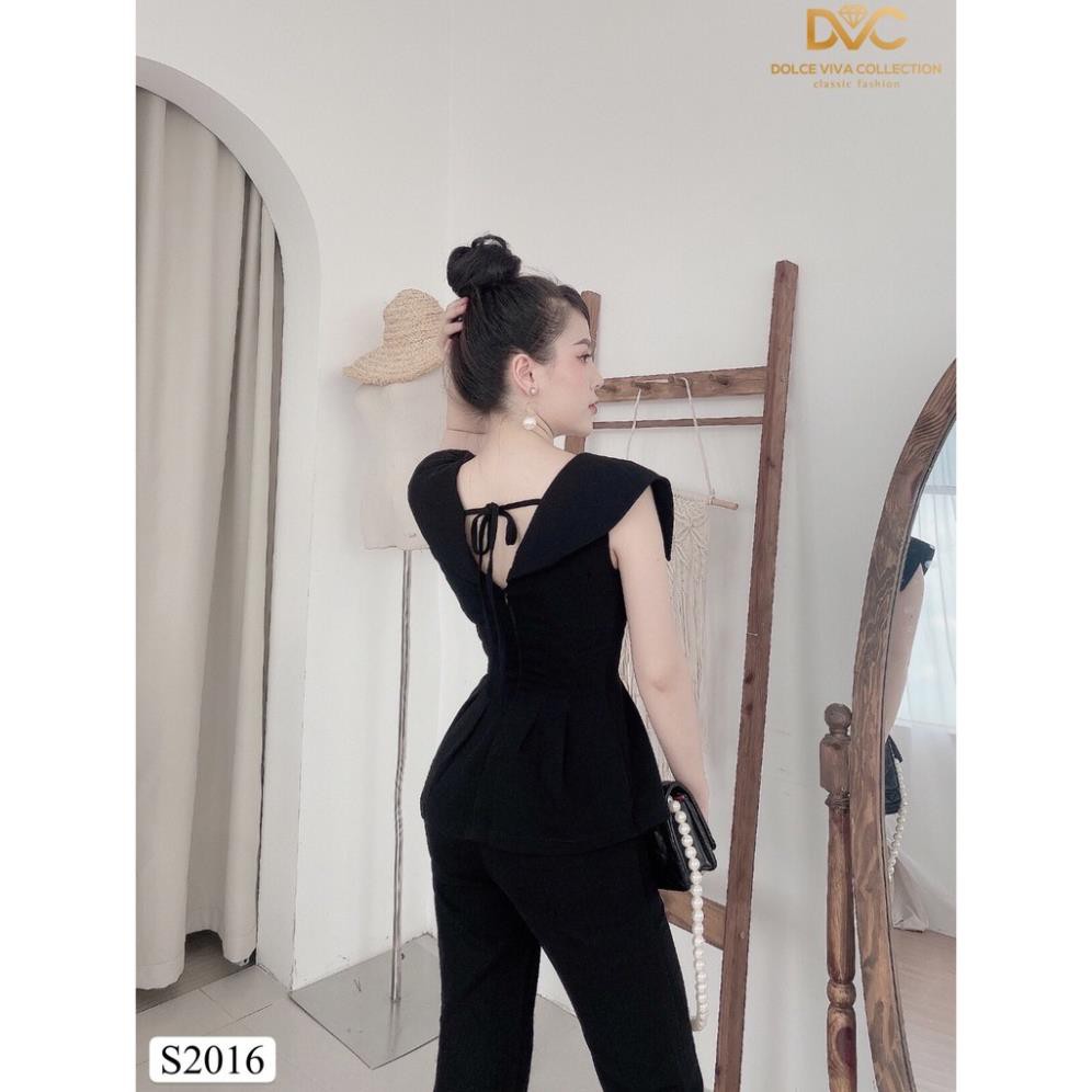 Set áo đen cổ vuông S2016 - DOLCE VIVA COLLECTION
