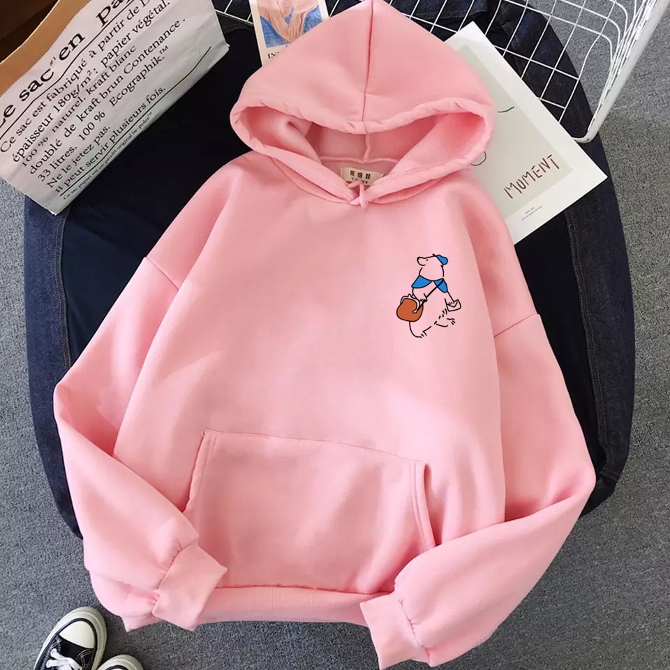 ÁO HOODIE UNISEX IN HÌNH GẤU DỄ THƯƠNG (NHIỀU MÀU)