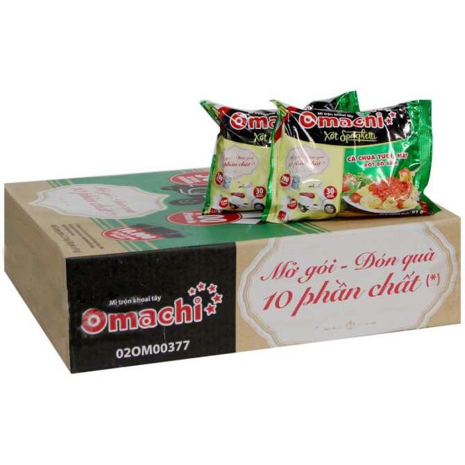 THÙNG 30 GÓI MÌ TRỘN OMACHI XỐT SPAGHETTI SỐT BÒ BẰM CÀ CHUA PHÔ MAI 90G