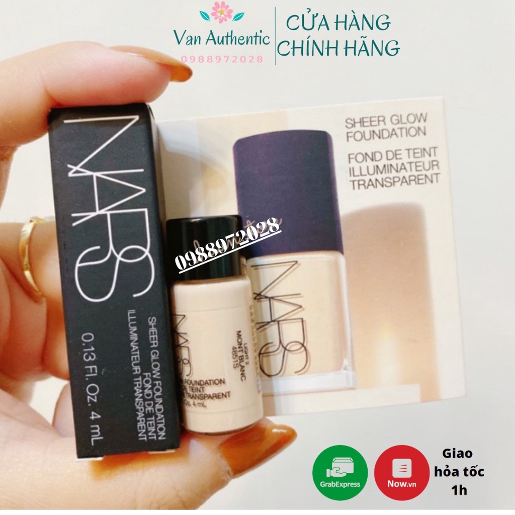 Kem nền Nars Sheer Glow Foundation mini size 4ml