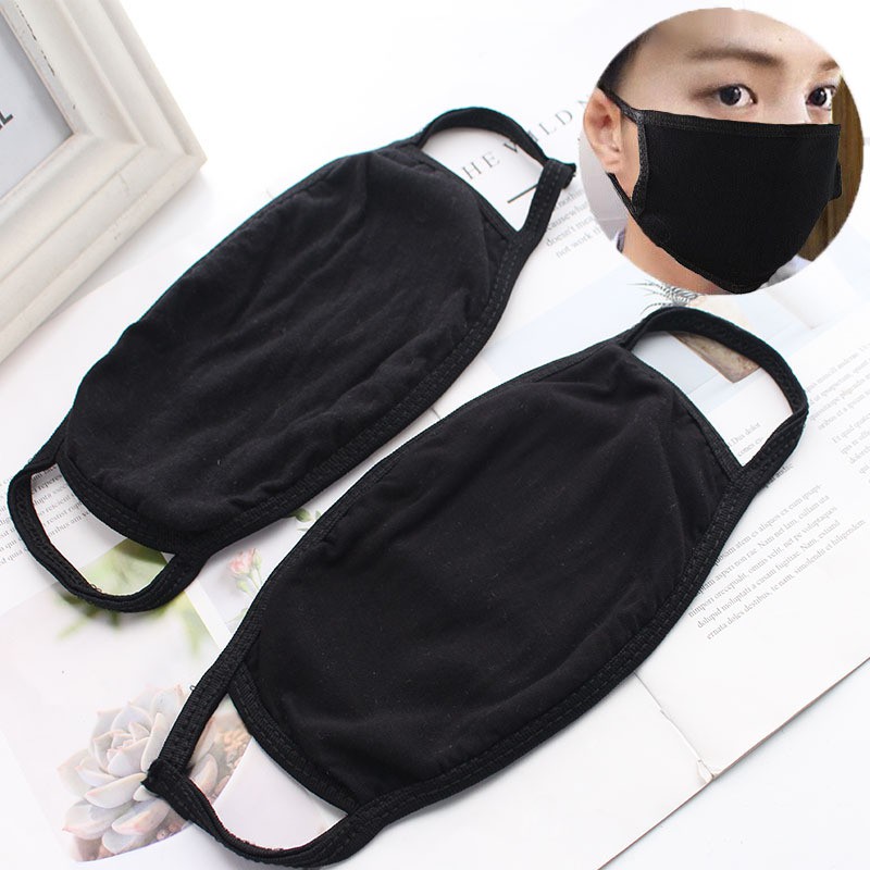 Khẩu Trang VẢI ĐEN TRƠN Hàn Quốc | Khẩu Trang Đen Chống Bụi | BigBuy360 - bigbuy360.vn