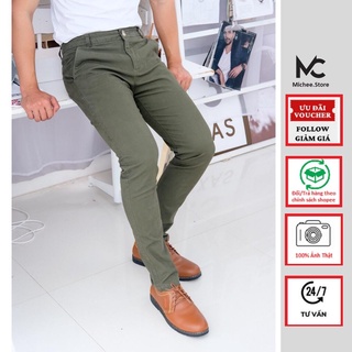 Quần kaki nam cao cấp Ikemen Hàn Quốc ống côn co dãn 4 chiều không bai không phai siêu bền dáng thể thao