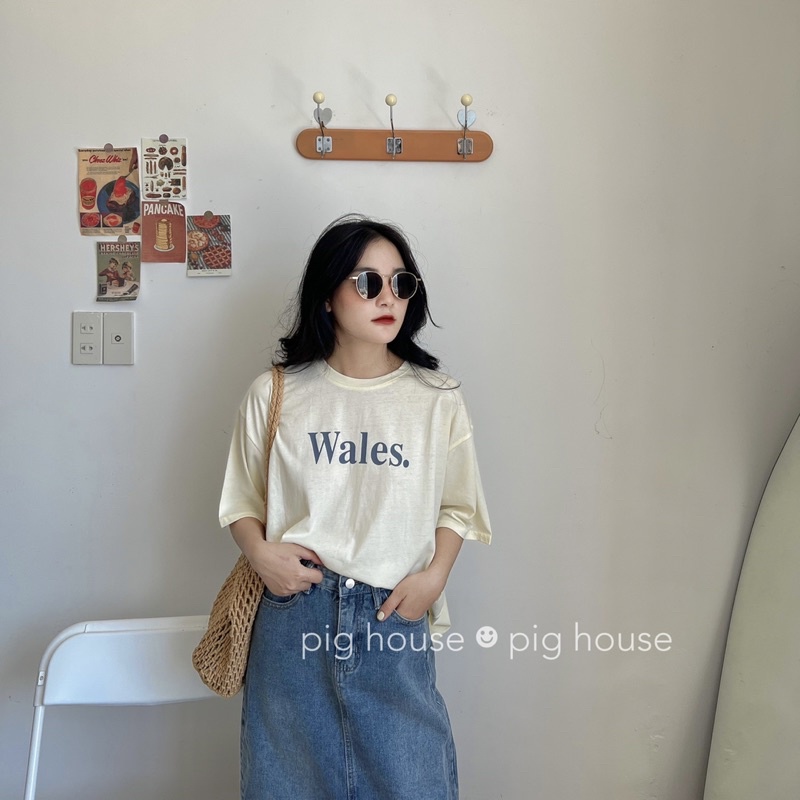 Áo phông nữ Wales. form rộng oversize chất đẹp hàng QC ( Ảnh thật )
