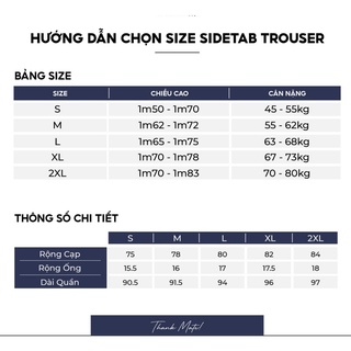 Quần âu nam sidetab cạp đôi 2 cúc