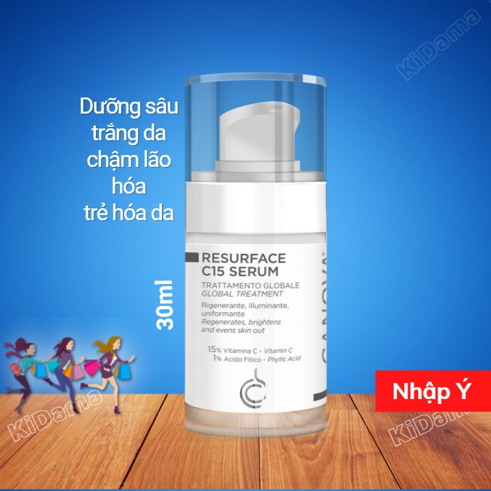 Kem dưỡng da hỗ trợ trắng da mờ Nám CANOVA MD15 30ml trẻ hóa da chống lão hóa da tươi sáng mịn màng - Nhập Ý