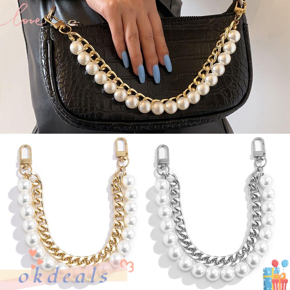 Dây Đeo Túi Ngọc Trai OKDEALS|Dây Xích Đeo Vai Thay Thế Bằng Kim Loại