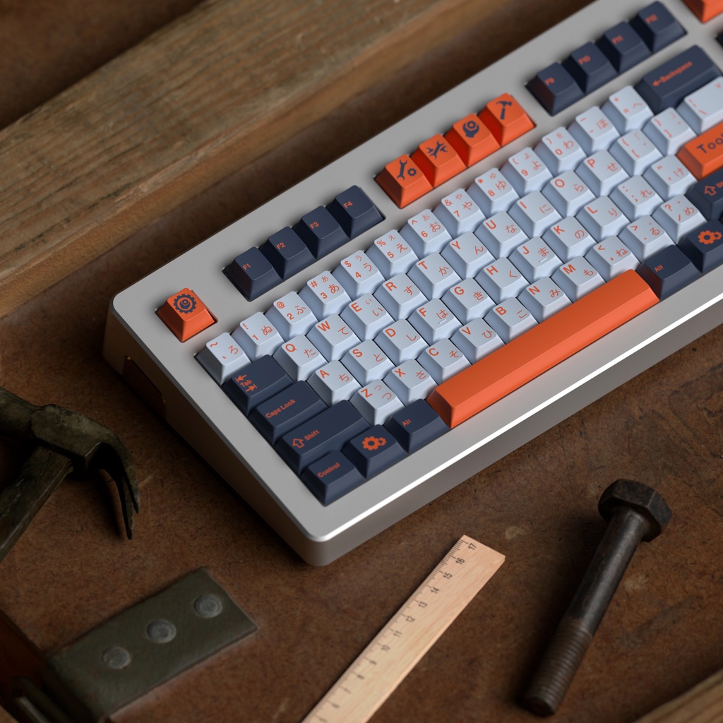 Keycap JKDK Tools box, nhựa PBT dyesub, 242 nút bàn phím cơ, cherry profile