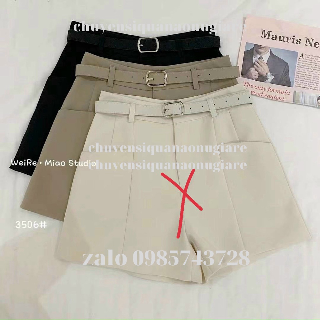 Quần short đùi nữ cạp cao kaca CV0002 chuyensiquanaonugiare