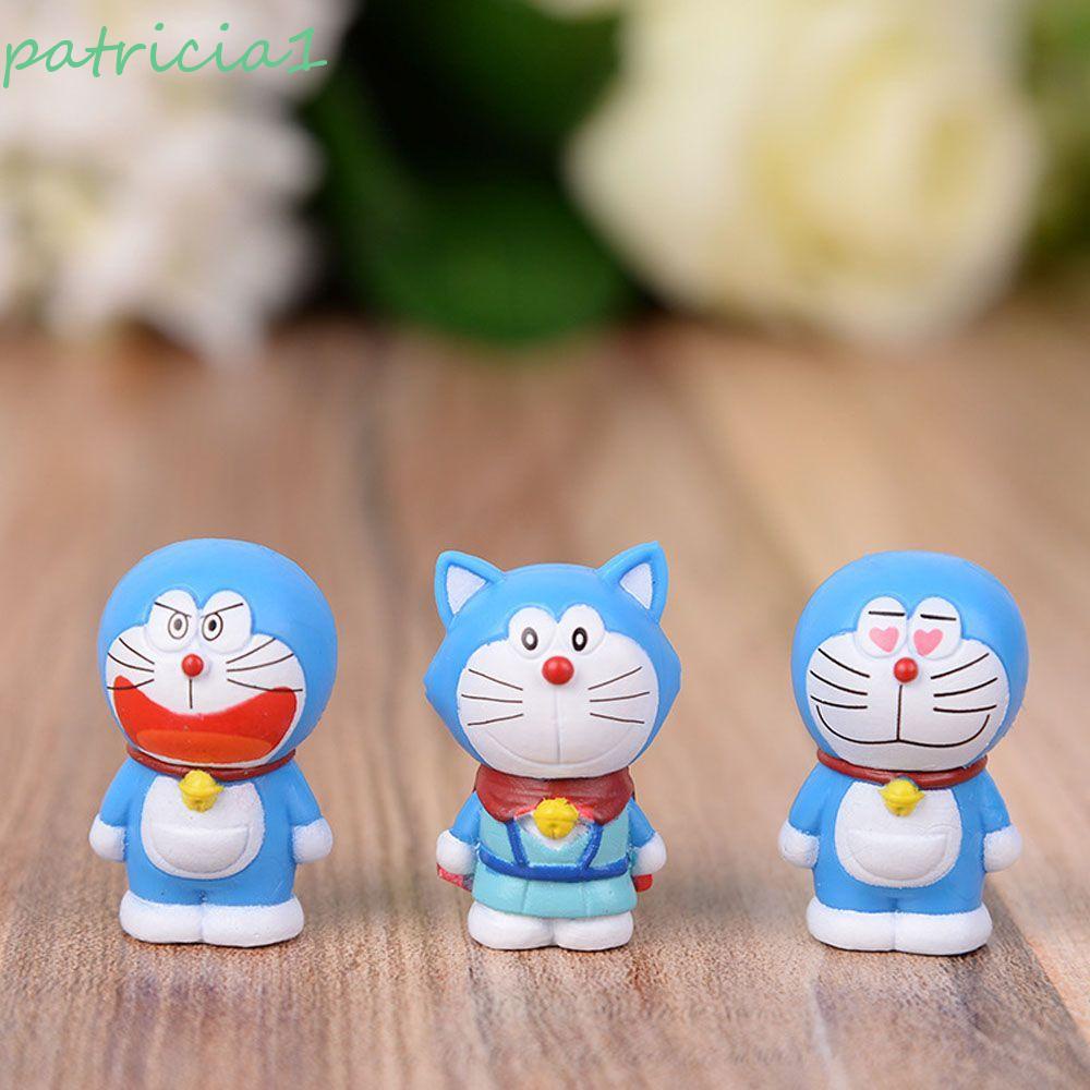 Bộ 8 mô hình đồ chơi nhân vật hoạt hình Doraemon thu nhỏ dành cho các bé