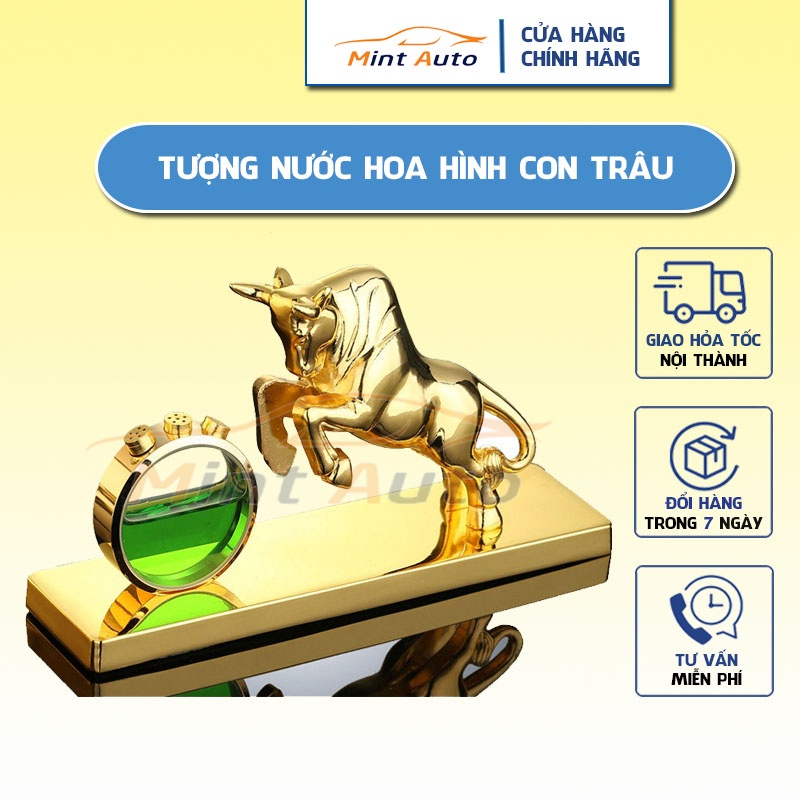 Nước Hoa Ô Tô Tượng Con Trâu Đúc Đồng Có Nước Hoa Trang Trí Taplo Xe Hơi Ô Tô Cao Cấp – Sang Trọng