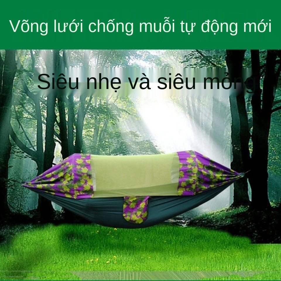 Mới lưới chống muỗi tự động đóng mở nhanh võng vải dù đôi xếp đồ dùng cắm trại ngoài trời