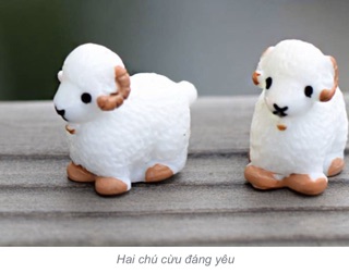 Phụ kiện tiểu cảnh: cừu mây trắng