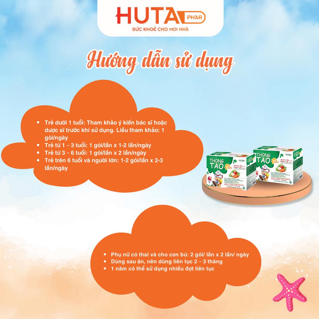 Cốm nhuận tràng Thông Táo HUTA PHAR  hỗ trợ tăng cường tiêu hóa, giảm nguy cơ táo bón.