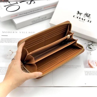 VÍ COACH NỮ LOGO PHỐI MÀU