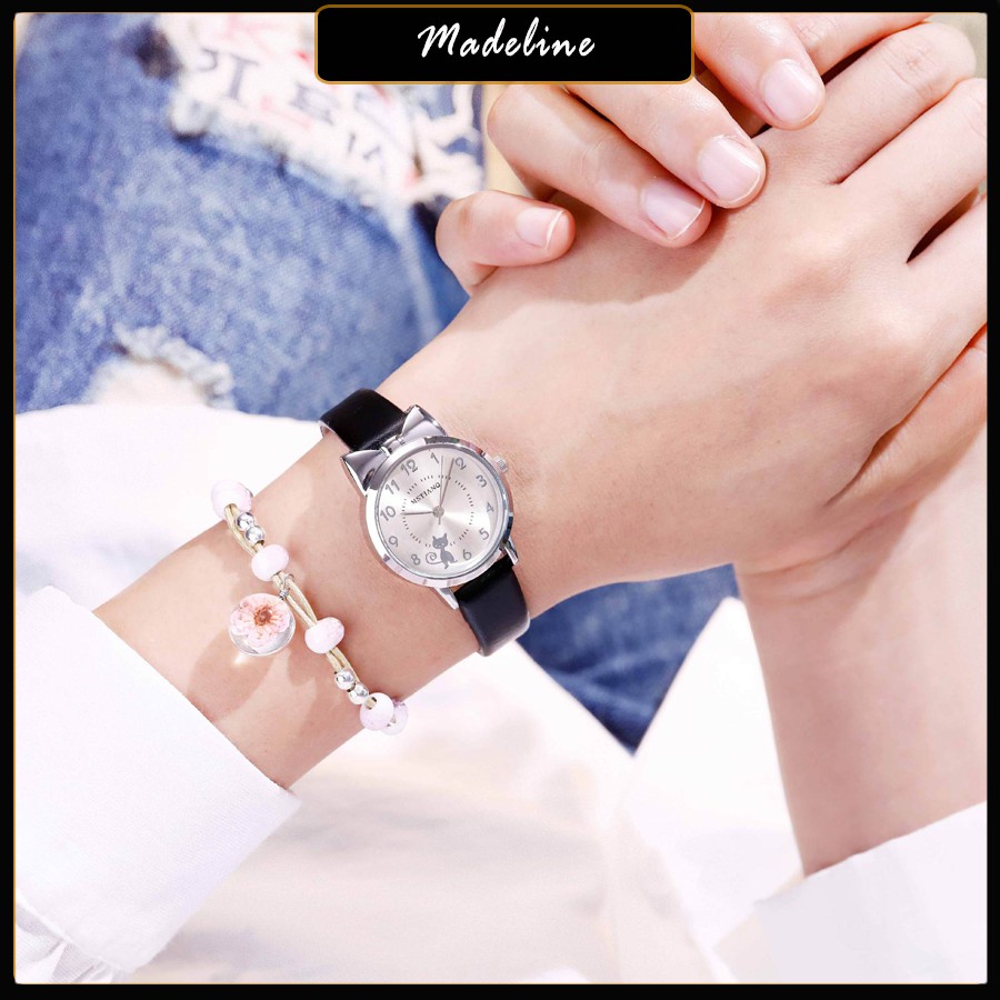 Đồng hồ thời trang nữ Mstianq MSM02 dây da mềm, họ tiết cực đẹp, mặt độc đáo, mặt số dể dàng xem giờ | BigBuy360 - bigbuy360.vn