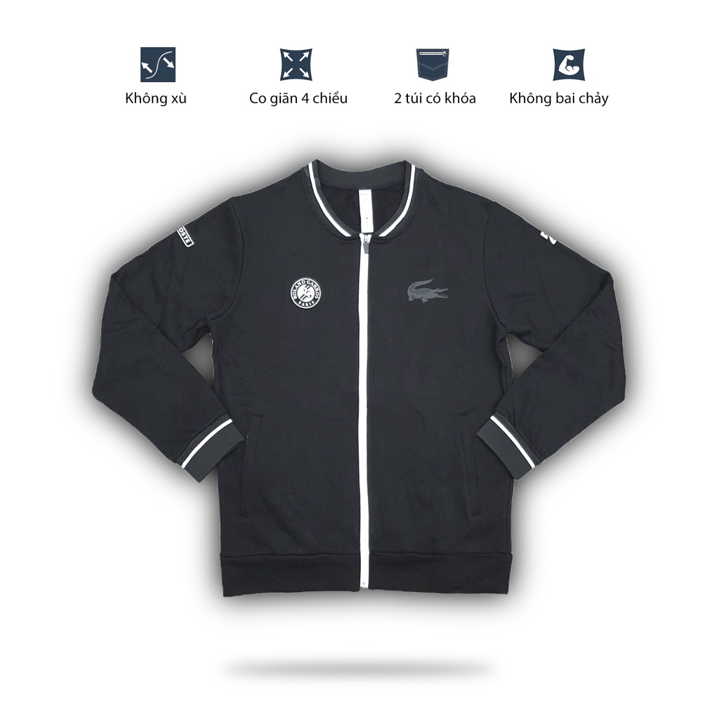 Áo khoác nỉ thể thao dáng bomber khoẻ khoắn- không bai- không xù