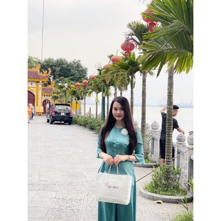 Đồ đi lễ chùa màu xanh mint