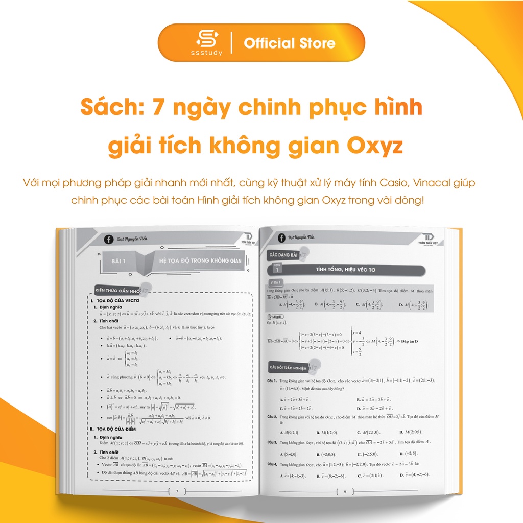 7 ngày chinh phục hình giải tích không gian Oxyz biên soạn bởi thầy Nguyễn Tiến Đạt