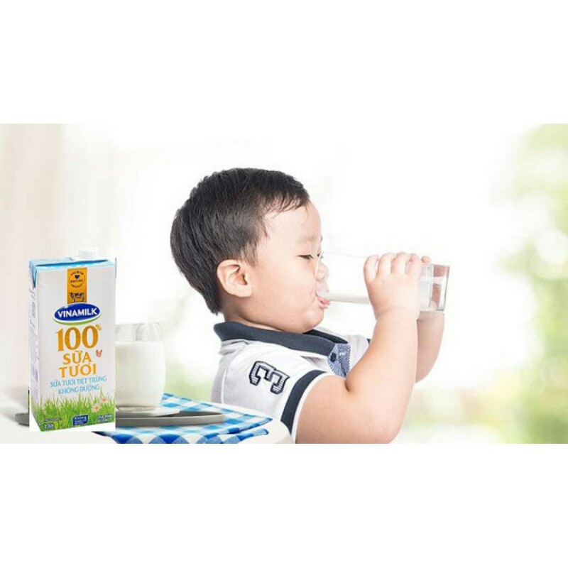 Sữa tươi không đường Vinamilk 100% Sữa Tươi hộp 1 lít