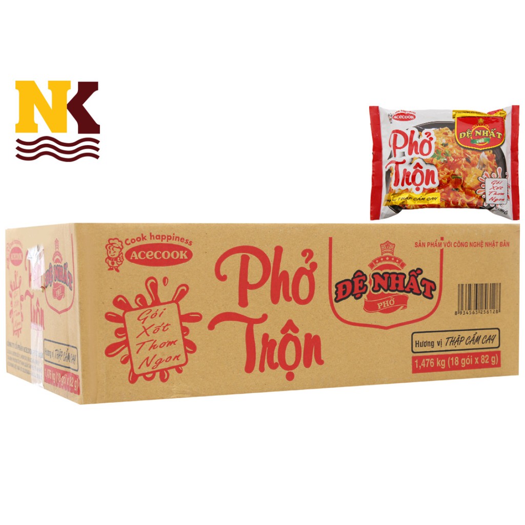 Phở trộn đệ nhất thập cẩm cay thùng 18 gói x 82g