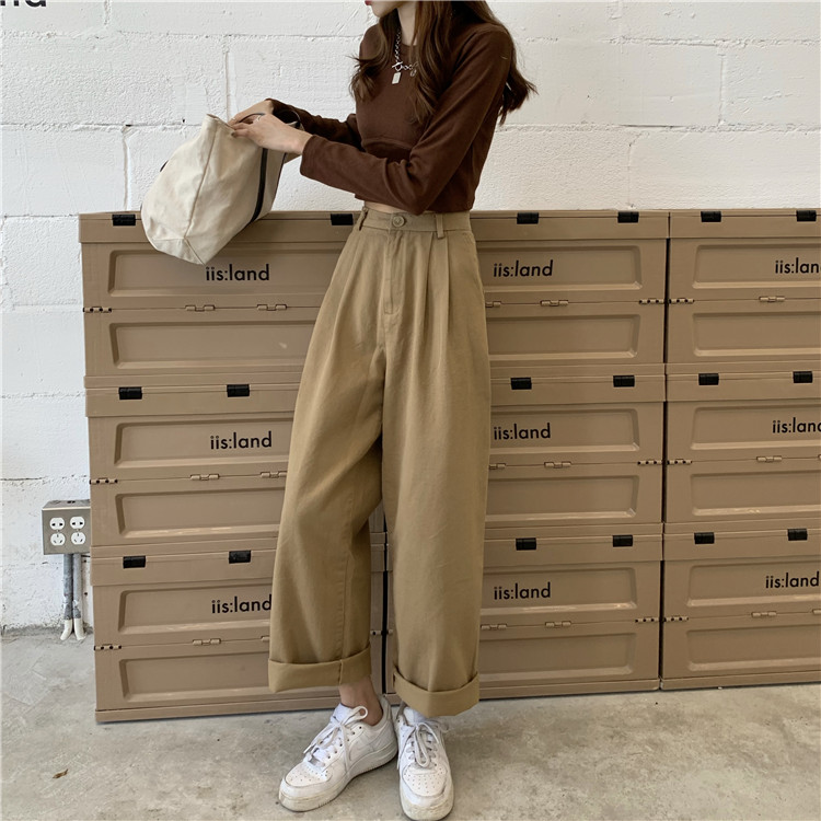 Quần Dài Lưng Cao Ống Suông Màu Trơn 37499 | BigBuy360 - bigbuy360.vn