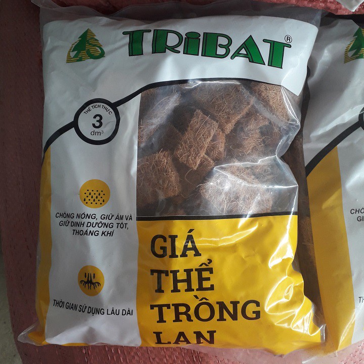 Xơ dừa TRIBAT 3dm giá thể trồng lan đã qua xử lý (Coconut Fiber used to grow Orchid)