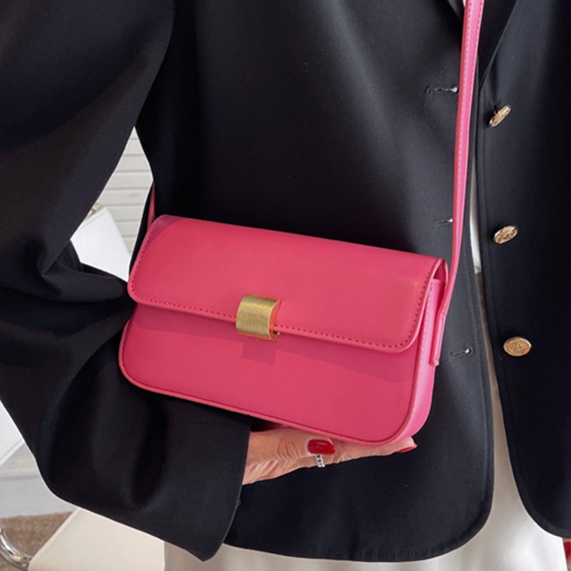 Túi Xách Đeo Vai Hình Vuông Cỡ Nhỏ Cài Khóa Thời Trang 2022 Cho Nữ